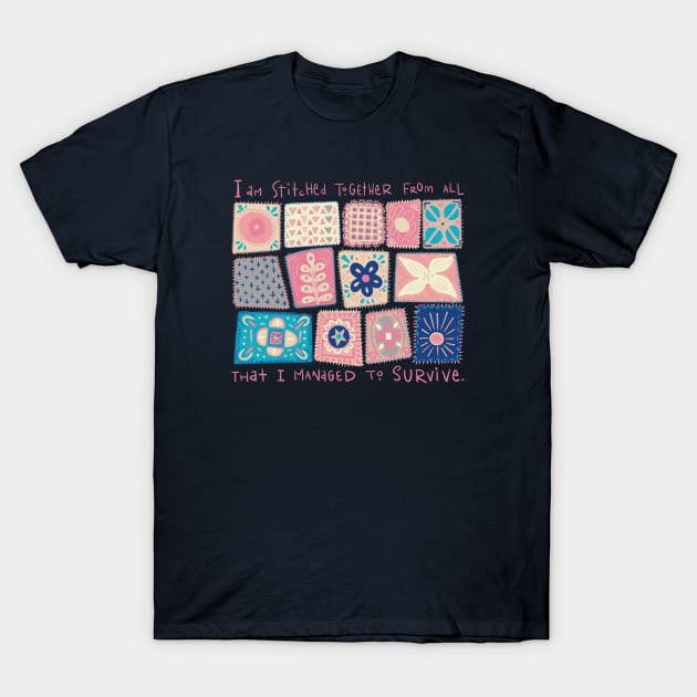 Patchwork Person - Pink T-Shirt by Bittersweet & Bewitching